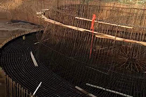 泉州砼烟囱新建施工现场
